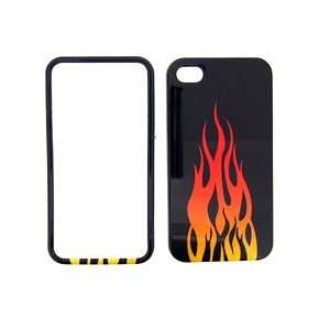 Flame Fire Design Snap On Hard Protective Cover Case Cell Phone + Free 
