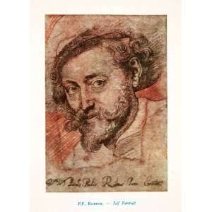  Photolithograph Peter Paul Rubens Self Portrait Art Flemish Baroque 