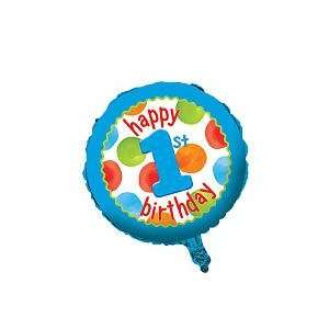  Big Dots 1st Birthday Boy Mylar Balloon Toys & Games