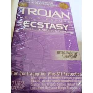  Trojan Her Pleasure Ecstasy Condoms, 10 Count, (Pack of 2 