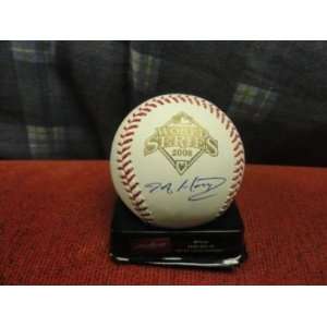 Ja Happ Signed 2008 World Series Baseball Phillies J.a.   Autographed 