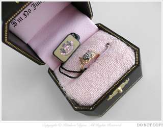 BNIB JUICY COUTURE Pave Heart Wish Wing Ring US 8/UK Q  