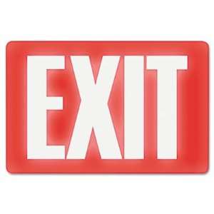    Glow In The Dark Sign 8 x 12 Red Glow Exit Case Pack 4 Electronics