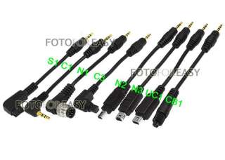 Timer Remote Shutter Cord for Canon Nikon Sony Olympus with 8pcs 