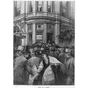  Run on a bank,1890,crowd in front of closed bank