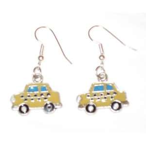  Yellow Taxi Cab Novelty Dangle Earrings: Jewelry