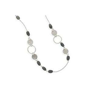  28 Sterling Silver Labradorite Bead Necklace Jewelry