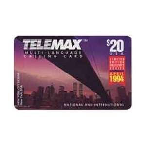  Collectible Phone Card $20. New York City Skyline (April 