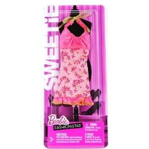   Barbie Sweetie Pink Dress with Gold Trim Fashionistas Dress: Toys