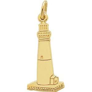   Rembrandt Charms Lighthouse, Barnegat Charm, 14K Yellow Gold: Jewelry