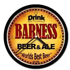  BARNESS beer and ale cerveza wall clock 