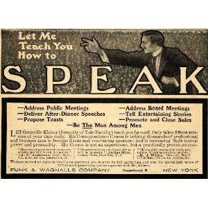   Speech Lessons Grenville Kleiser   Original Print Ad