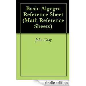Basic Algegra Reference Sheet (Math Reference Sheets) [Kindle Edition 