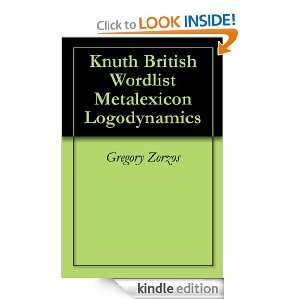 Knuth British Wordlist Metalexicon Logodynamics Gregory Zorzos 
