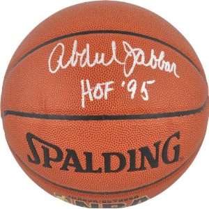   Abdul Jabbar Autographed Basketball  Details: HOF 95 Inscription