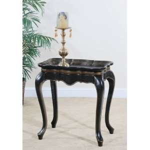   Table (Crackled Black & Gold) (26.5H x 24W x 16D)