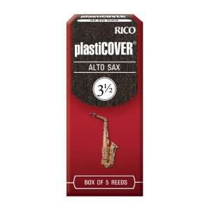  Rico Plasticover Alto Sax Reeds, Strength 3.5, 5 pack 