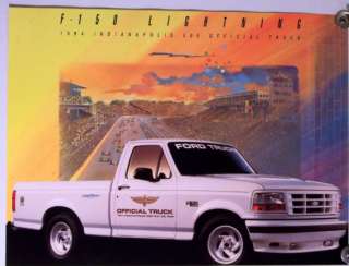 1994 94 Ford SVT Lightning Truck Pace car Poster brochure  