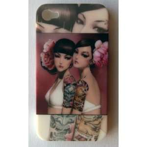  Two tattoo Ghost Girl Hard Back Skin Case Cover For iPhone 
