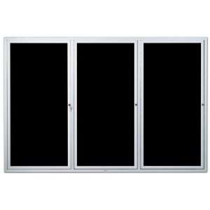   Industries Three Door Enclosed Aluminum Message Board: Office Products