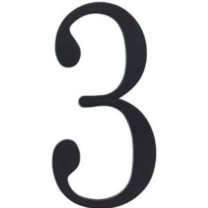    BL 6 Inch The Traditionalist House Number 3, Black