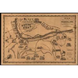   War Map Map of the battle ground of Greenbrier River.: Home & Kitchen
