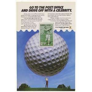  1981 Golfer Bobby Jones US Postal Service Stamp Print Ad 