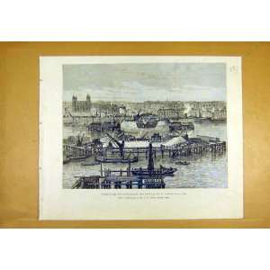  Tower Bridge London Construction Shaft Print 1890: Home 