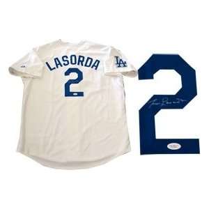  Tom LaSorda Autographed Los Angeles Dodgers Jersey: Sports 