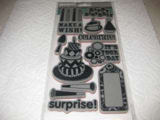 TPC Studio Rubber Cling Stamps  BIRTHDAY PARTY  #154 018852445535 