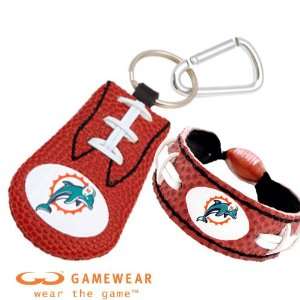  Miami Dolphins Bracelet & Keychain Set: Sports & Outdoors