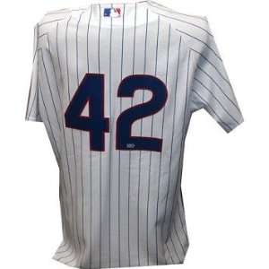 Lester Strode #42 JR Day 2010 Game Used Pinstripe Jersey 
