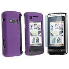 For LG enV Touch VX11000 Dark Purple Snap On Skin Case+Screen 