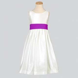   Flower Girl Occasion Dress Purple Sash 3M 12: Sweet Kids: Clothing