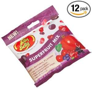 Jelly Belly Super Fruit Mix, 3.1 Ounce Bags (Pack of 12)  