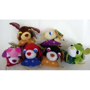  Set of 6 Ochaken Tea Dog Plush toy: Toys & Games
