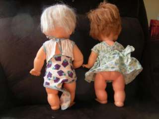 Ideal Bam Bam and Pebbles FLinstone dolls Cute  