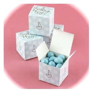25 Blue Polka Dotted Baby Boy Favor Boxes/New!/Darling  