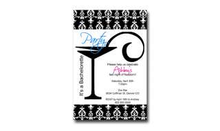 Custom Bridal Wedding Shower or Bachelorette Invitation Party Card 