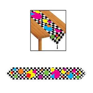 80s Disco Theme Retro Party Paper Table Runner  