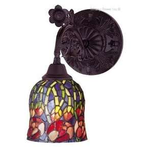  Red Rosebush Tiffany Stained Glass Tiffany Wall Sconce 6 