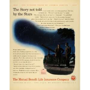  1945 Ad Mutual Benefit Life Insurance Analagraph Astronomy 
