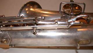 1925 Silver Buescher Alto Sax with Wood Case  