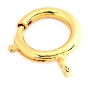  Gold Plated Spring Ring Jewelry Clasp Finding 18mm: Arts 