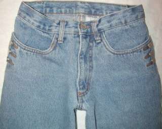 EST TOI Womens Boot Cut Button Pocket Denim Jeans Jr sz 1  