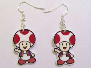 Super Mario Brothers   Toad Earrings  