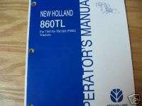 New Holland 860TL Loader Operators Manual TM175 TM190  