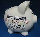 Amscan Hot Flashes Fund Cold Cash Pig Piggy Coin Money Bank Ceramic 