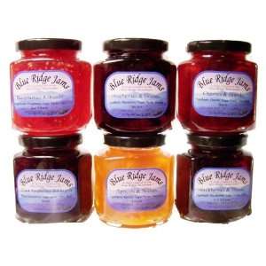 Blue Ridge Jams: Fruit and Brandy Preserves Variety Pack, Set of 6 (10 