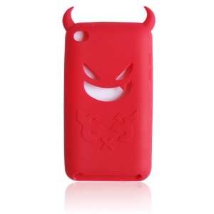  Devil Silicone Case Cover for Apple Ipod Touch 4 Red: Cell 